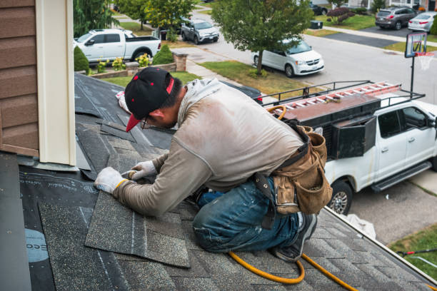 Professional Roof Installation technician working in Old Bethpage, NY